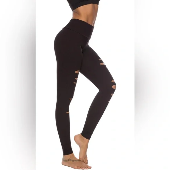 NWOT - Black High-Waisted Leggings - Picture 2 of 12